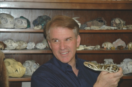 Secor with a snake